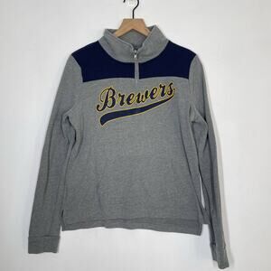 Victoria's Secret PINK Milwaukee Brewers Sweatshirt Women's M Gray Pullover